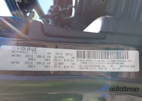 2015 Jeep Grand Cherokee Altitude z USA, uszkodzony, nr VIN 1C4RJFAG9FC924558